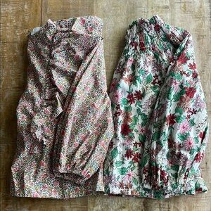 Crewcuts Girls Floral Blouse set size M(8-9)
